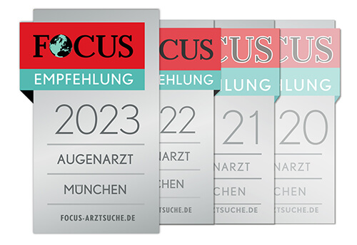 Focus Empfehlung 2023 Augenarzt München Prof. Parasta